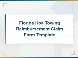 Florida Hoa Towing Reimbursement Claim Form Template