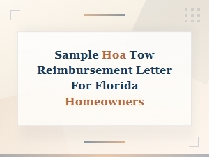 Florida Hoa Towing Reimbursement Letter Template